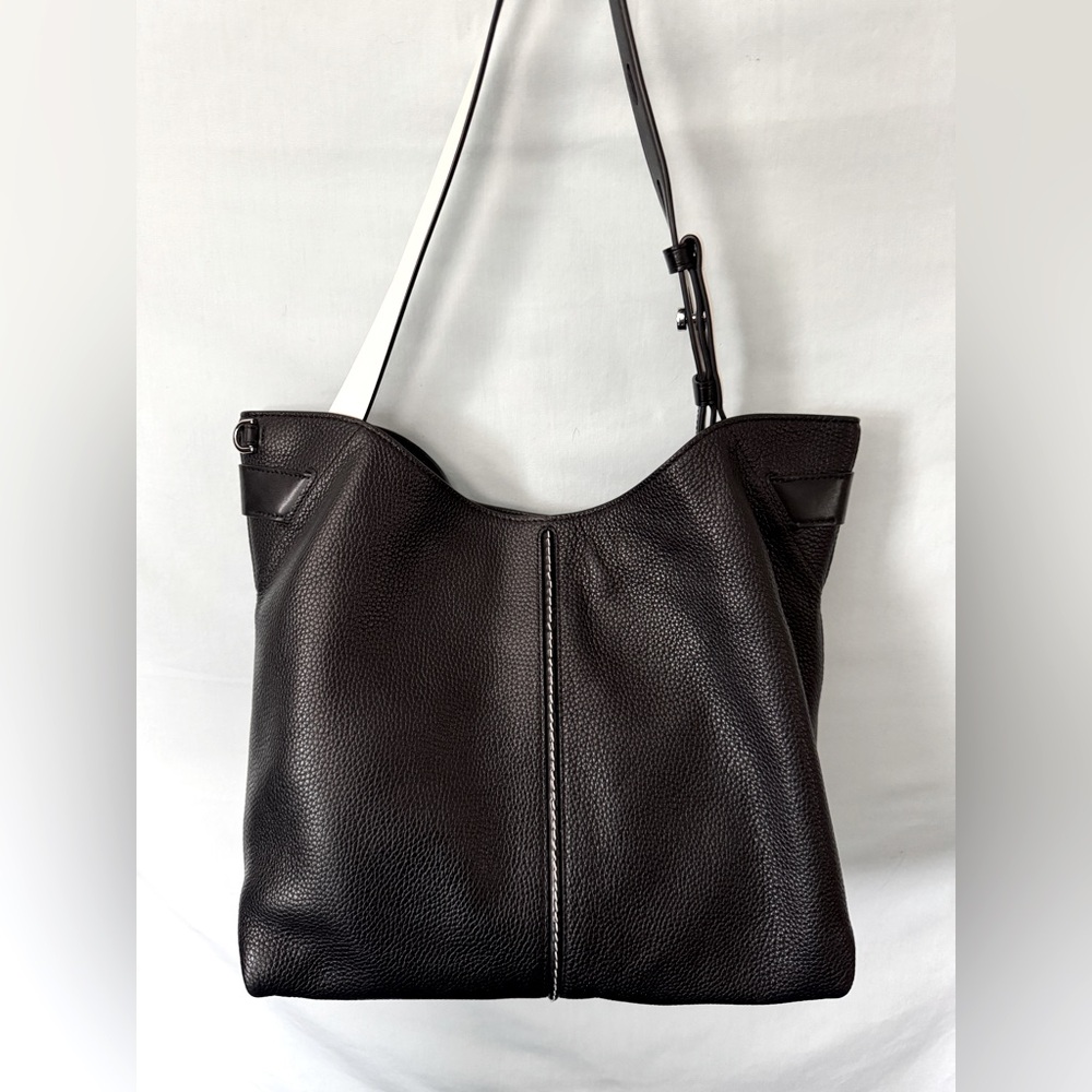 Michael Kors Black Pebbled Leather Shoulder Bag